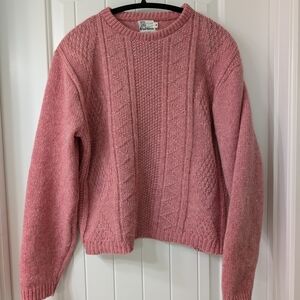 Classic Vintage Pink Wool Blend Sweater